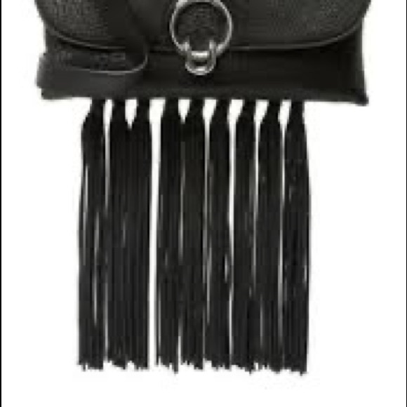 Rebecca Minkoff Isabel Large Black Purse with Fringe - Picture 3 of 6